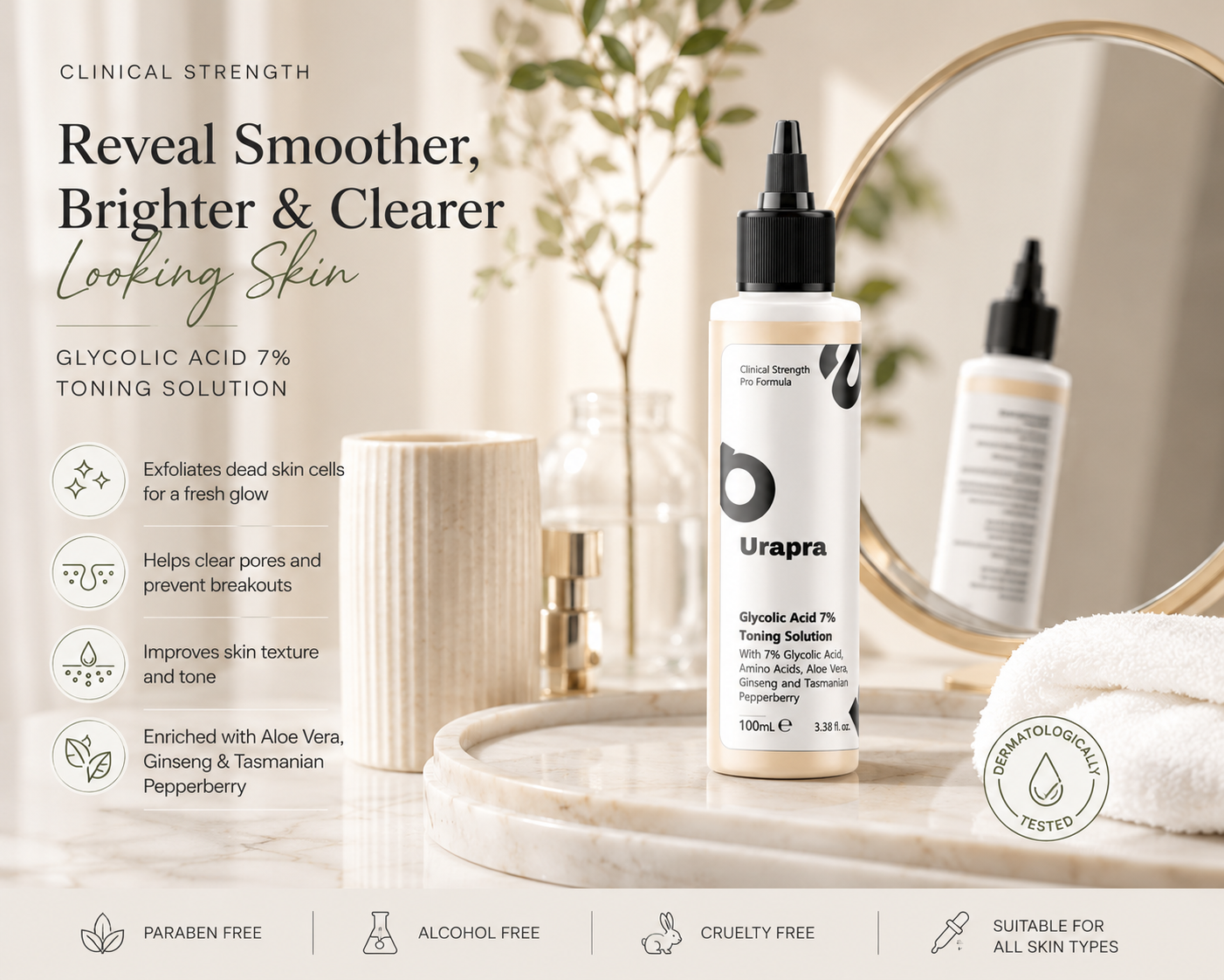 Anti-Aging Face Toner Urapra 100ml