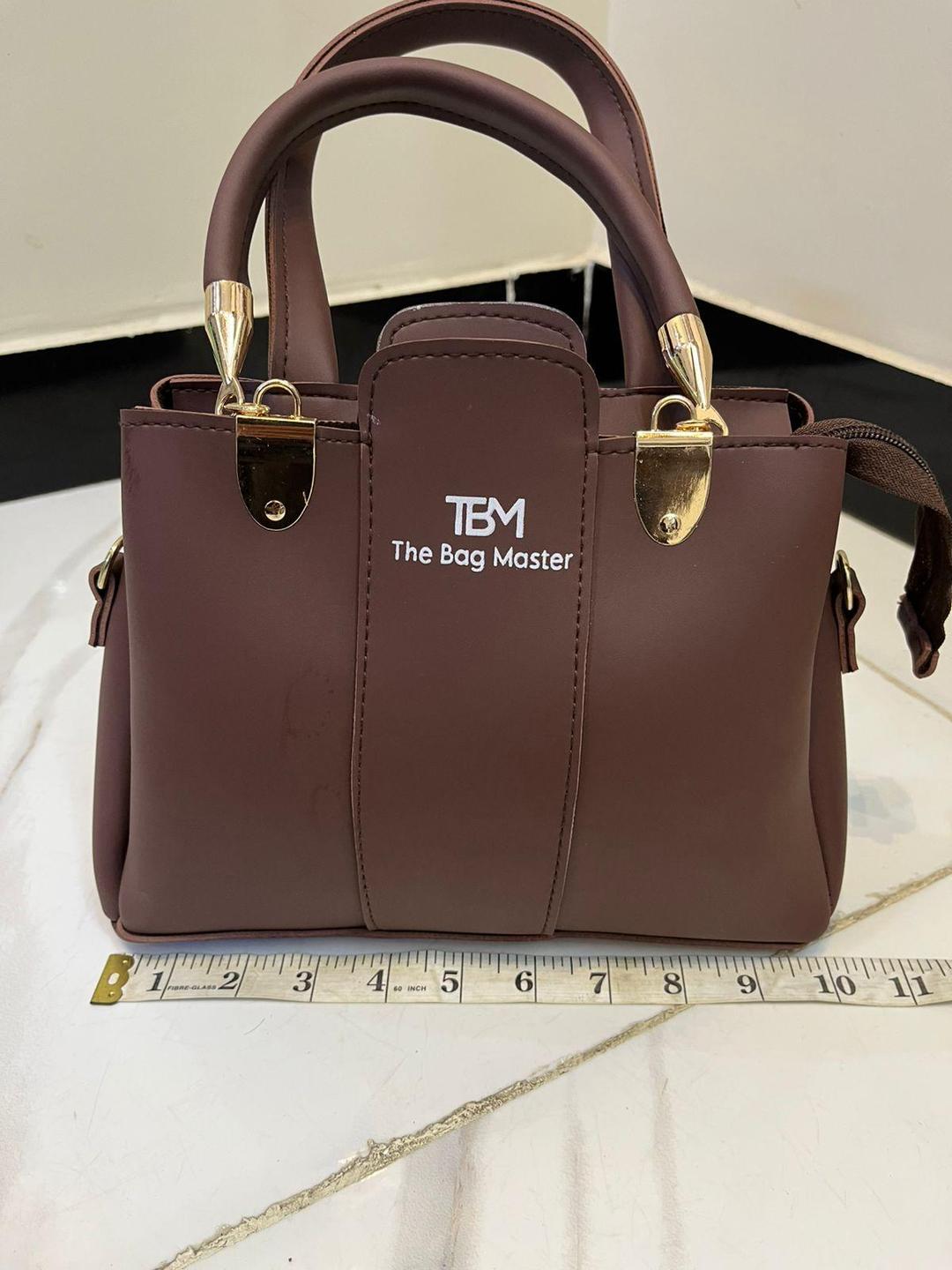 3-Piece Handbag Set with Gold Hardware
